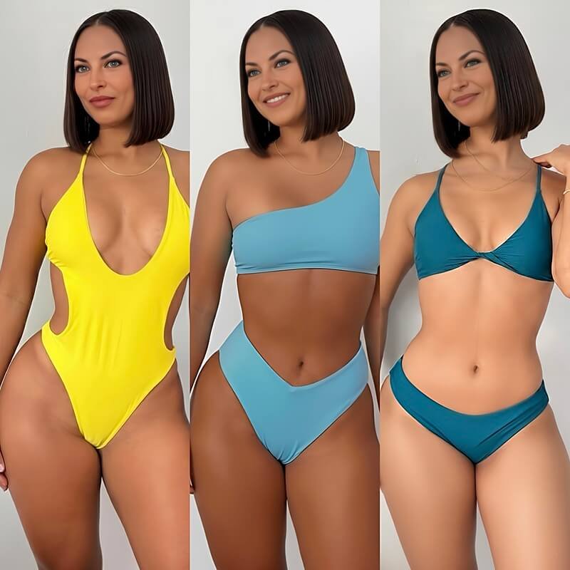 Un Bañador y Dos Bikinis para Finalizar el Verano