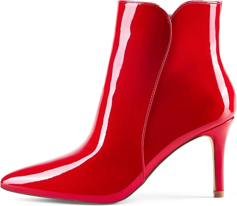 Botines Rojos de Charol Tacón 8 cm - Imagen 2