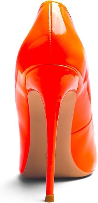 Zapatos de Tacón Zhabtuc Stilettos Naranja Neón 12 cm - Imagen 4