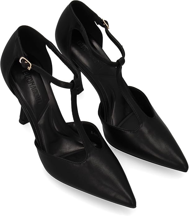 Stilettos Negros Punta Fina.